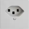 Presa INC EDIZIOdue T23 16A grigio chiaro, morsetti a vite 