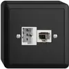 Presa AP 1×T+T,1×RJ45/u 4P EDIZIOdue ITplus ITM nero 