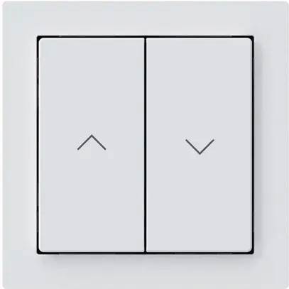 Poussoir pour stores KNX Hager BA kallysto A double 60×60mm blanc 
