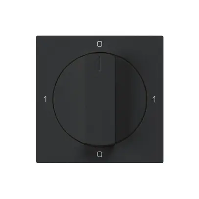 Kit frontale per interruttore rotativo S0 60×60mm kallysto 0-1-0-1 nero 