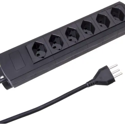 Presa multipla MH 6×T23 Prime-Line Td 3×1.5mm² 3m nero 
