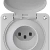 UP-Steckdose robusto 1×Typ 23 beleuchtet IP55 hellgrau 