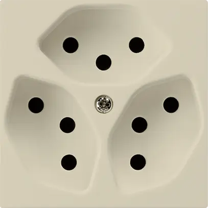 Presa kallysto 3×T13 beige con protezione bambini 