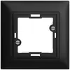 Kit frontale EDIZIOdue nero 88×88mm per lampada spia piatta 