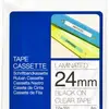 Cassette ruban Brother TZe-151 24mm×8m, transparent-noir 