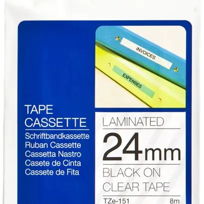 Cassetta nastro Brother TZe-151 24mm×8m, tr-nero 