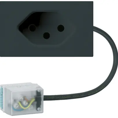 Presa INS 1×tipo 13 Hager FLF per cavo piatto Ecobus power L2 nero 