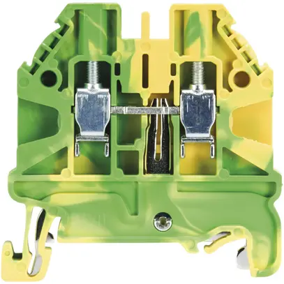 Borne de terre joignable WT 0.14…4mm² 2×racc.vis 1 ét.rail DIN/G TH35/G32 vt/jn 