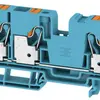 Morsetto passante Weidmüller A3C PUSH IN 3×10mm² TS35 blu 