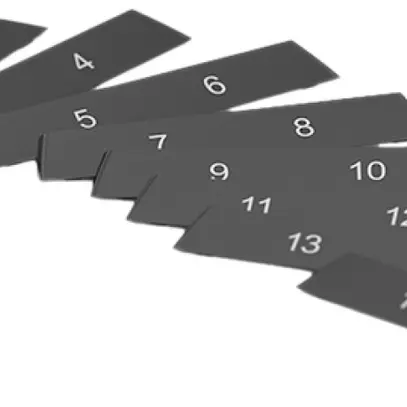 Étiquette de marquage STANDARDdue noir pour sortie oblique 1…16 