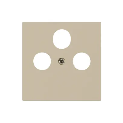 Placca frontale kallysto beige per R/TV/SAT 60×60mm 