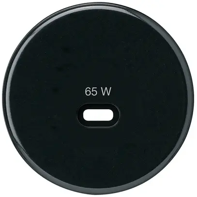 Disque frontal Hager basico, pour prise de charge USB type C, noir 