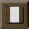 Poussoir multifonction ENC kallysto.line KNX RF 4× brun 