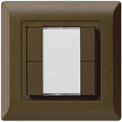 Poussoir multifonction ENC kallysto.line KNX RF 4× brun 