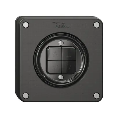 Interruttore per tapparelle NUPU NEVO, 2-canale, profondità 18 mm, 87×87 mm, ne 