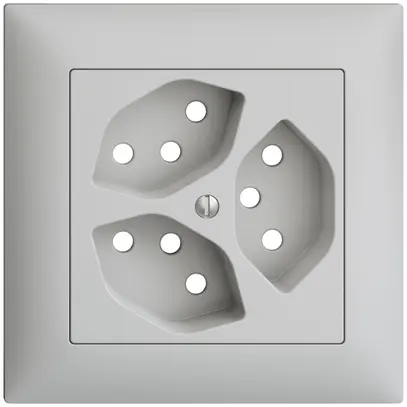 Kit frontale EDIZIOdue grigio chiaro 88×88mm 3×T13 