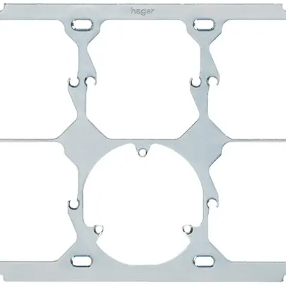 Placca d.fissaggio HA grd.2×3, horizontale 137×197mm 4×52mm+3-punti+52mm acciaio 