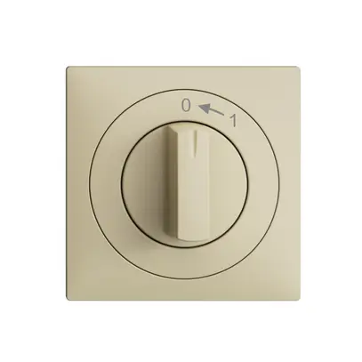 Kit frontal EDIZIOdue 0<-1 vanille 60×60mm pour contact pivotant 