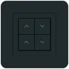Poussoir pour stores KNX ENC Hager BA kallysto.trend C quadruple 94×94mm noir 