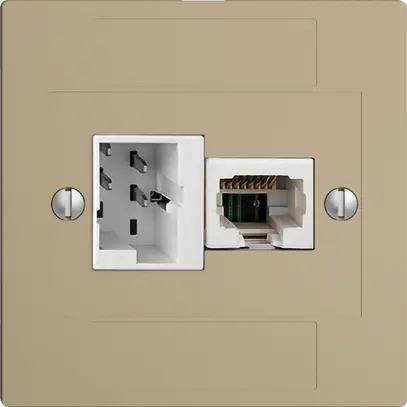 Boîte de raccordement ENC 1×TT,1×RJ45/u 4P EDIZIOdue ITplus ITM sand 