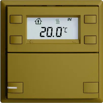 Poussoir RTH ENC KNX 1× EDIZIOdue F olive, avec LED RGB 