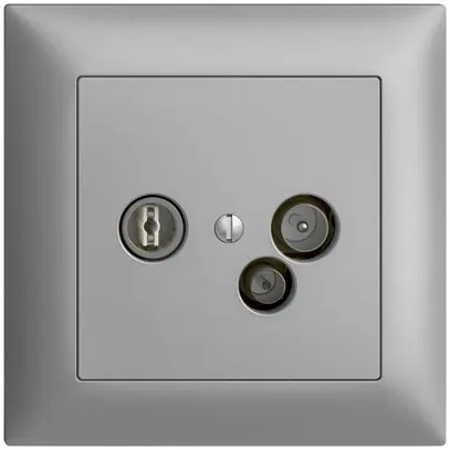 Prise d'antenne ENC TV-R-données DD11 5…65MHz EDIZIOdue silver 