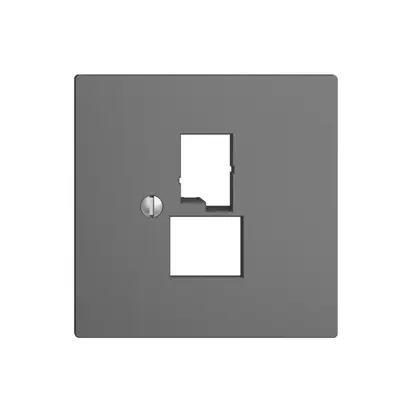 Placca frontale EDIZIOdue grigio scuro, per presa DSL a banda larga 