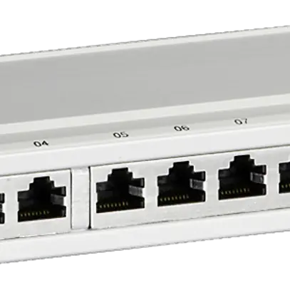 Patch box mini 12×RJ45s cat.6 STP, grigio alluminio, schermato 