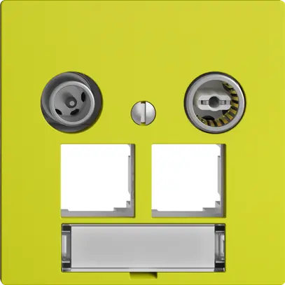 Prise multimédia EDIZIOdue F EASYNET 11dB, p.2×RJ45 S-One, lemon 