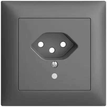 Kit frontal ENC EDIZIOdue gris foncé 88×88mm T13, lentille, 