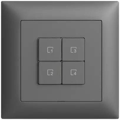 Pulsante scena INC 4 scene/4T Edue Wiser grigio scuro 