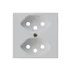 Plaque frontale kallysto 2×T13 60×60mm gris clair avec sécurité enfants 