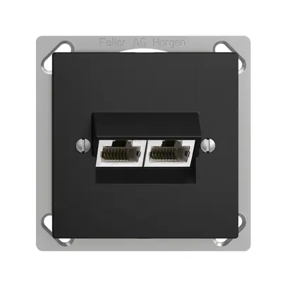 Prise INC 2×RJ45/s 8P sép.no, EDIZIOdue ITplus 