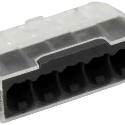 Borne de connexion Electro Terminal 5P 0.5…2.5mm² gris transparent 