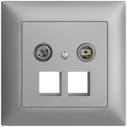 Presa multimedia 4dB INC Edue FMI, presa d.derivazione, p.2×RJ45 Keystone, si 