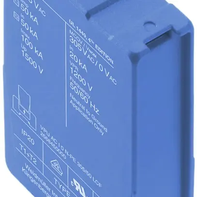 Scaricatore di ricambio Weidmüller VPU AC I 0 N-PE 305/50 LCF 