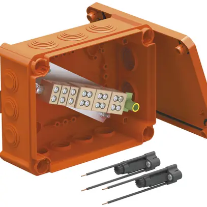 Boîte de dérivation Bettermann E30-E90 2 porte fusibles 190×150×77mm 10mm² or 