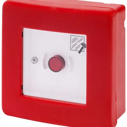 Tasto di allarme AP GEWISS, 1Ch/1R, con copertura in vetro, IP55, rosso 