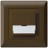 Poussoir de sonnerie ENC avec porte-étiquette A/1L kallysto.line brun 