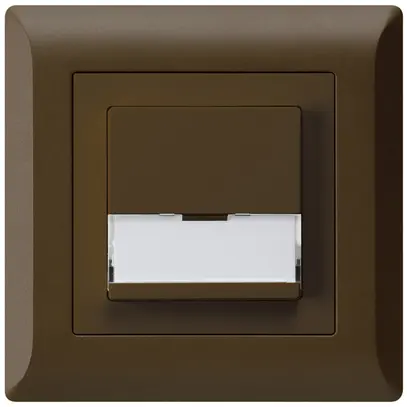 UP-SonnerieTaster kallysto.line braun A/1L mit Namensschild 37×15mm 