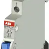 Contact poussoir INC ABB 16A 1no/nc bleu 