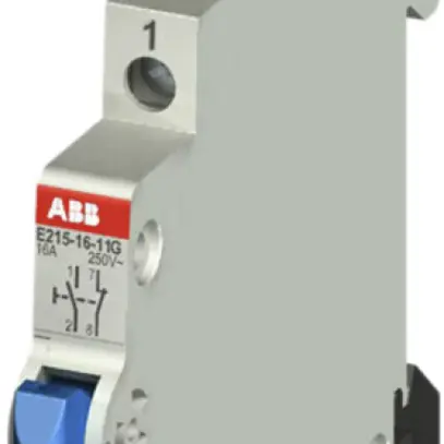 Pulsante INS ABB 250V 16A 1n/nc blu 