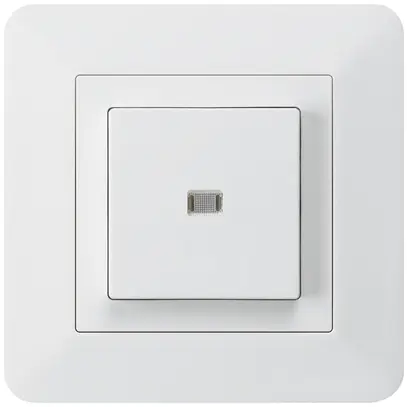 Contact à poussoir lumineux ENC kallysto.trend AR/1P blanc 