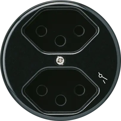 Inserto per presa INC basico 2×tipo 13S nero 