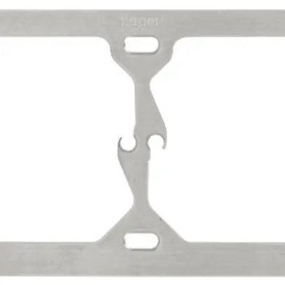 Placca di fissaggio Hager grigio, 1×4 orizz. 