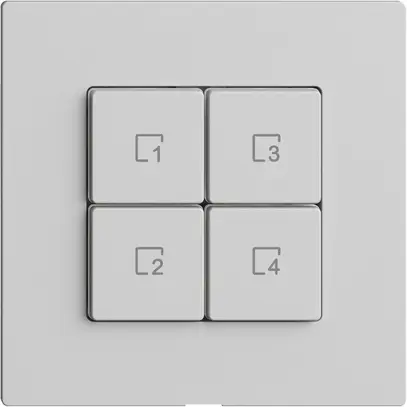 Poussoir scène 4 scènes/4T WLAN Edue Wiser gris clair 