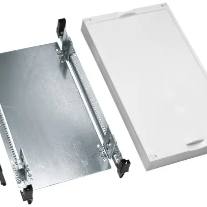 Kit Hager univers N 450×250mm avec plaque de montage 