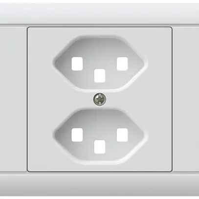 Kit frontale INS kallysto per presa INS 2×tipo 23 telaio a innesto bianco 