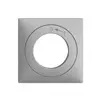 Kit frontal EDIZIOdue 0<-1 silver 60×60mm pour contact pivotant 