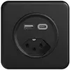 Prise ENC USB type A+C + type 13 Feller STANDARDdue QMI 230V 3000mA noir 